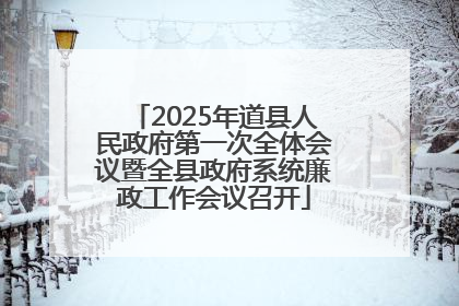 2025年道县人民政府第一次全体会议暨全县政府系统廉政工作会议召开